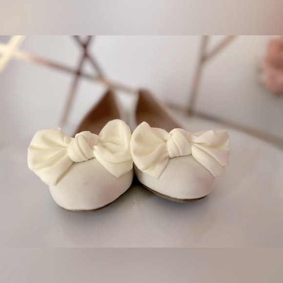 Fever Sole White Ballet Women's Flats (SH92) - Picture 5 of 17